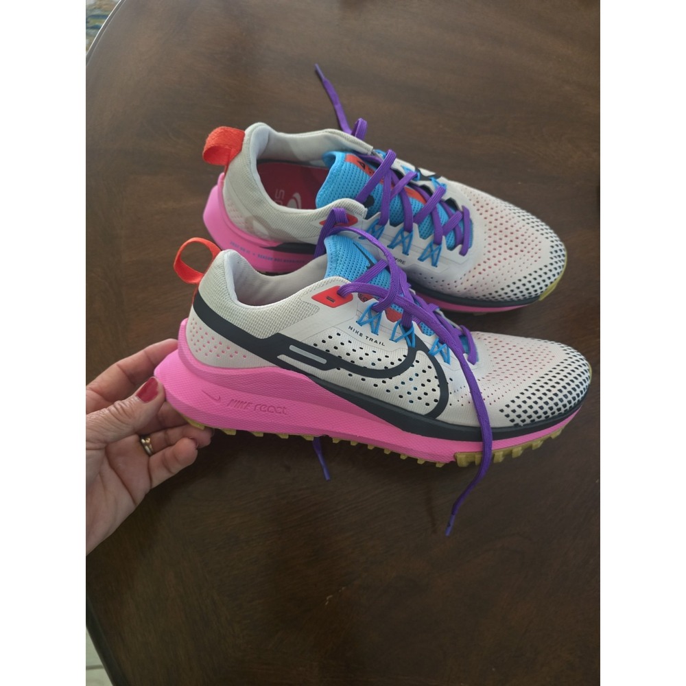 Nike React Pegasus Trail 4 Go Womens Size 8.5 Running Shoes No Soles